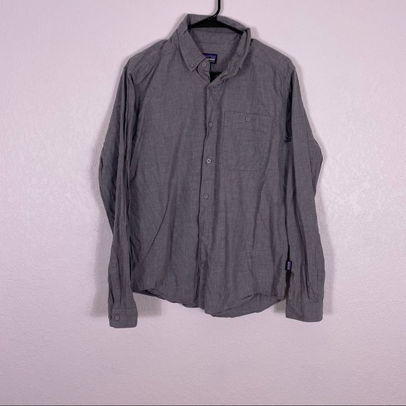 Patagonia Other - Patagonia Grey 100% Organic Cotton Collared Button Down Shirt